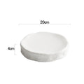 Axyaa Stone Patterned Ceramic Double Layer Dessert Steak Plate - Set of 2
