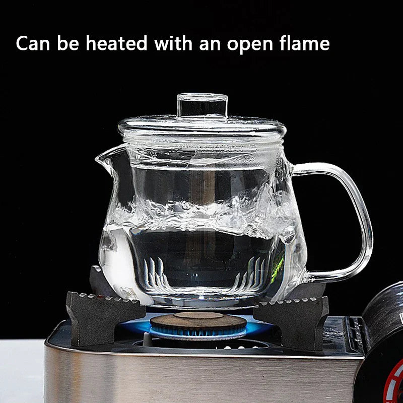 Axya Glass Teapot with Strainer - Tea Infuser Kung Fu Set