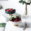 Axya Ceramic Fruit Plate Dessert Salad Bowl Cake Stand Dinner Plates