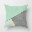 Light Blue Green Mint Geometric Print Boho Pillowcase Set by Axyaa