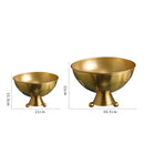 Axyaa Metal Flower Pot Golden Bowl Vase Home Decoration Handicraft Retro Succulent Planter