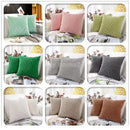 Axyaa Solid Color Graininess Cushion Cover Sofa Decor Lumbar Pillow Case