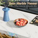 Axyaa Faux Marble Coffee Table: 47" Cocktail Table with Geometric Frame