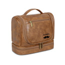 Axyaa Men's Business Toiletry Bag: Large Capacity PU Leather Travel Organizer