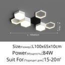 Axyaa Geometric Honeycomb LED Ceiling Lamp: Modern Minimalist Lighting Fixtures for Living Room and Bedroom