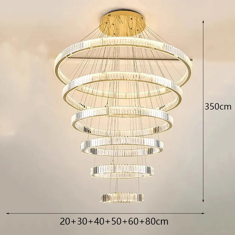 Axyaa Nordic Stair Chandelier Living Dining Pendant Ceiling Indoor Lighting