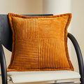 Axyaa Corduroy & Boho Striped Pillow Covers: Soft Broadside Decorative Cushion