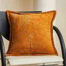 Axyaa Corduroy & Boho Striped Pillow Covers: Soft Broadside Decorative Cushion