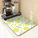 Axyaa Kitchen Dish Drying Mat Tennis Soccer Theme Absorbent Antiskid Quick Dry Drain Pad