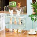 Axyaa 2 Tier Lockable Acrylic Display Cabinet for Car Toys, Action Figures, & Dolls