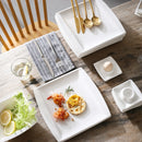 Axya 6-Piece 10.25" Ivory White Porcelain Large Flat Dinner Plates