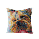 Axyaa Dog Print Linen Pillow Cover 45X45cm