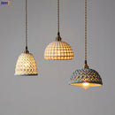 Axyaa Ceramic LED Pendant Lights: Modern Nordic Copper Hanging Lamp for Indoor Home Lighting