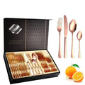 Axyaa Gold Cutlery Set in Specular Light Stainless Steel