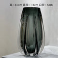 Axyaa Glass Vase: Modern High-End Table Decor for Elegant Home Dining