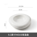 Axyaa Ceramic Insulation Plate for High-End Hotel Restaurant Cold Dish