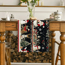 Axyaa Christmas Table Runner Snowman Santa Tree Farmhouse Holiday Decor
