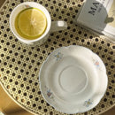 Axyaa Swan Floral Ceramic Mug Set Korean Style Breakfast Drinkware