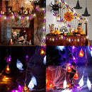 Axyaa Halloween Decorative Lights: Pumpkin Bat Ghost Indoor String Lights for Home Courtyard
