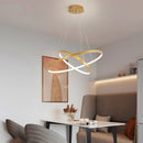 Axyaa Modern Ring Chandelier for Dining, Living, Bedroom - LED Pendant Lighting