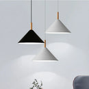 Axyaa Modern Art Iron Wood Pendant Lamp for Bedroom and Dining Room