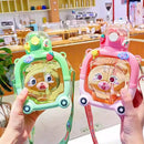 Axyaa Kawaii Bear Kids Water Bottle 1000ml with Straw - BPA Free, Cute Design