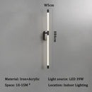 Axyaa LED Strip Wall Sconce for Modern Living and Bedroom Decor