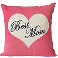 Axyaa Happy Mother's Day Square Pillowcase - Mom Love Sofa Cushion Cover