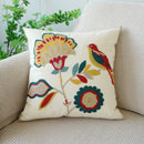 Axyaa Embroidered Floral Pillowcase 45X45 - Sofa Cushion Cover Home Decor
