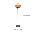 Axyaa Glass Floor Lamp Orange Red LED Metal Light Retro Egg Tart Table Lamp