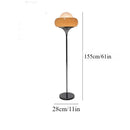 Axyaa Glass Floor Lamp Orange Red LED Metal Light Retro Egg Tart Table Lamp