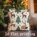 Axyaa Christmas & Cartoon Pattern Pillow Cover for Sofa, Bedroom, Car