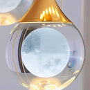 Axyaa Crystal Chandelier Stair Pendant Lamp Living Room Interior Lighting