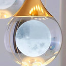 Axyaa Crystal Chandelier Stair Pendant Lamp Living Room Lighting