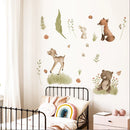 Nordic Animals Forest Cartoon Wall Stickers by Axyaa for Kids' Room Decor