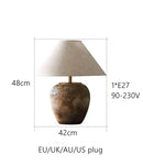 Axyaa Handmade Ceramic Wabi Sabi Table Lamp