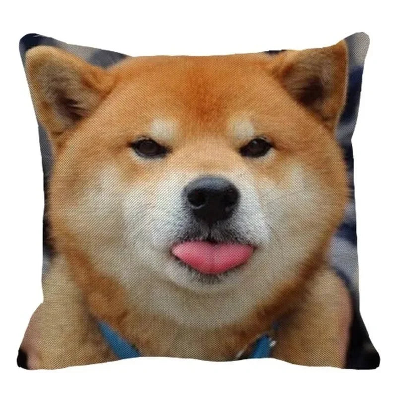 Shiba Inu Dog Cushion Cover by Axyaa: 45*45cm Square Pillowcase
