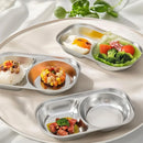 Axyaa Kids Stainless Steel Divided Food Plate with Cute Pattern
