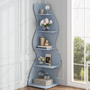 Axyaa Modern 5-Tier Corner Bookshelf Plant Stand & Small Storage Rack
