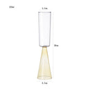 Axyaa 225ml Two Tone Glass Goblet Set Champagne Flute Cone Shape Base