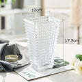 Axyaa Crystal Glass Vase for Flowers Desk Decoration