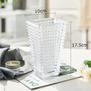 Axyaa Crystal Glass Vase for Flowers Desk Decoration