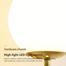Axyaa Glass Shade Iron Gold Wall Lamp for Bedroom - Modern Spherical Design