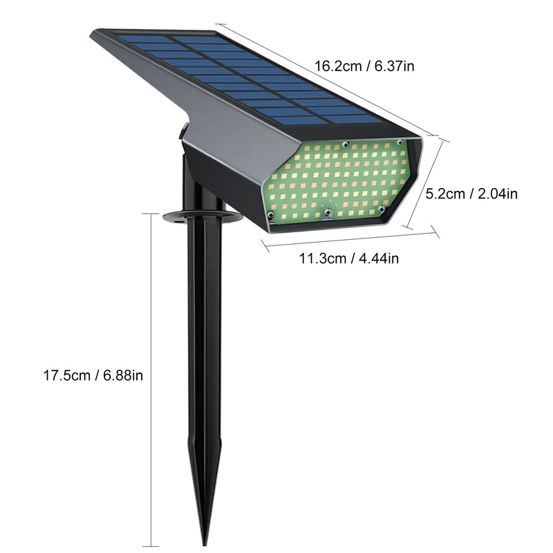 Axyaa Solar Lawn Lights: Adjustable Brightness in Warm/White for Landscape and Garden