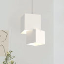 Axyaa Cream Cube Pendant Light - Modern Minimalist Style for Living Room, Bedroom, Study & Dining Area