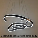 Axyaa Geometry Circle Rings Modern Pendant LED Ceiling Light for Living Dining Bedroom