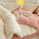 Axyaa Milk Fleece Single Duvet Cover - Autumn/Winter Thick Warmth, Solid Color