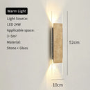 Axyaa Natural Stone Outdoor LED Wall Sconces, 18W Bedroom Exterior Lighting