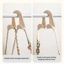Axyaa Double Hook Bag Holder: Multi-Functional Arched Closet Organizer for Hats, Scarves, Purses