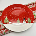 Axyaa Christmas Ceramic Cartoon Relief Plate - 8-inch Circular Decorative Tableware